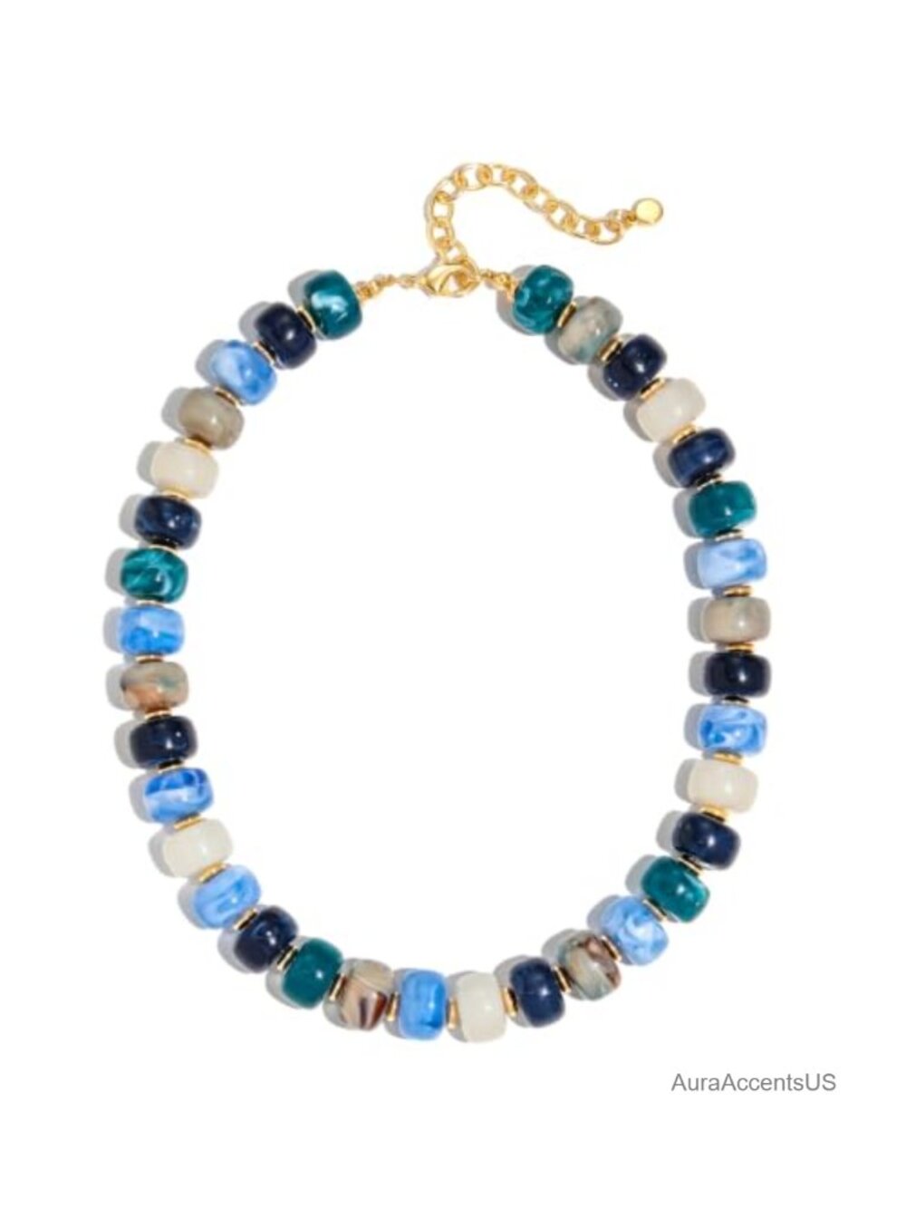Lightweight Waterproof Resin Chunky Beaded Choker Necklace for Women